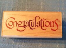 Inkadinkado Congratulations 6438-l Wood Rubber Stamps Words Phrase New