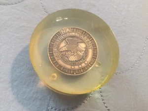 FBI NATIONAL ACADEMY COIN Paperweight Kansas City June 1966 Vintage Rare - Picture 1 of 4