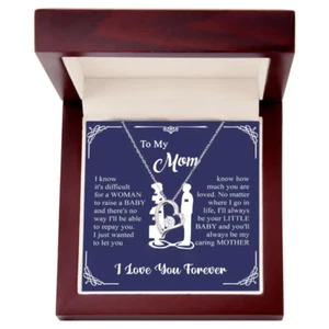 To My Mom Gift for Mother From Son, Mothers Day, Women Necklace, Heart Necklace - Picture 1 of 3