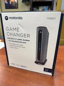 Motorola MB8611 DOCSIS 3.1 Multi-Gig Cable Modem 2.5 Gbps 2500 Mbps Max - Photo 1/2