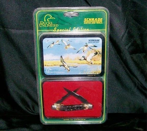 Schrade 77UH Knife Ducks Unlimited "Muskrat Special Edition" 3-7/8" W/Clampac - Picture 1 of 4