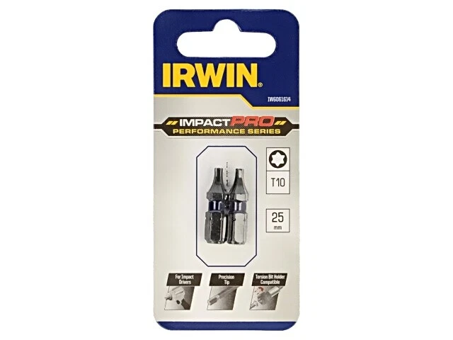 2x IW6061614 bit Torx® TX10 mounting: 1/4" (C6.3 mm) 2pcs IMPACT PRO IRWIN - Image 1 of 1