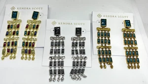 Kendra Scott Jack Earrings Gold Vintage Gold Gray Jewel Tone Mix - U Choose - Picture 1 of 8