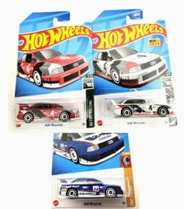 Hot Wheels Audi 90 Quattro Blue #144 - 2024 HW Turbo +2023 Red & White -3pcs - Picture 1 of 1