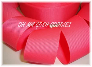 1.5 OH MY GOSH GOODIES NEÓN FLUORESCENTE ROSA CINTA DE GROSGRAIN SÓLIDO 4 LAZOS 5YD - Imagen 1 de 1