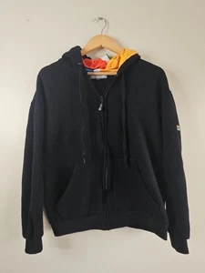 Microsoft Windows Zip-Up Jacket w/Patterned Hood and Sleeve Logo, Black, Men's M - Picture 1 of 5