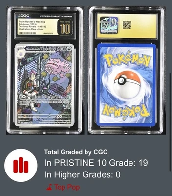 Team Rocket's Weezing 199/182 Destined Rivals Illustration Rare CGC 10 PRISTINE - Image 1 of 3