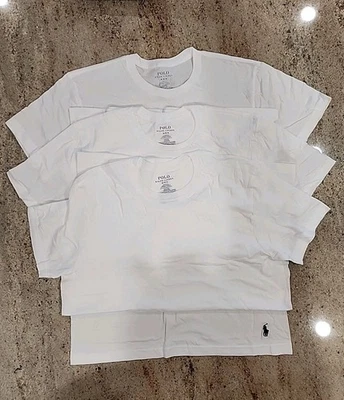 Nuevo Para Hombre POLO RALPH LAUREN Conjunto De 3 Cuello Redondo Algodón Calce Clásico Camiseta Talla L Foto 1 de 2