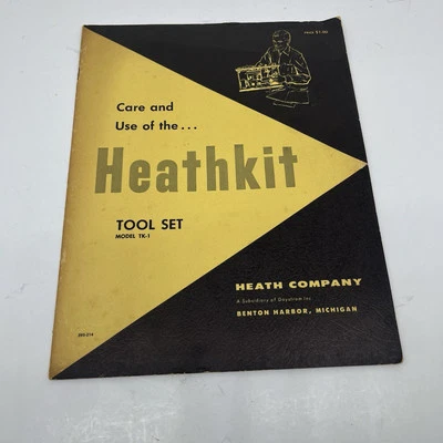 Juego de herramientas Heathkit manual Tk-1 Heath Company vintage 1958 OEM Foto 1 de 4
