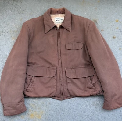 Jaqueta de trabalho Hercules vintage década de 1950 tamanho pequeno-médio - Imagem 1 de 4