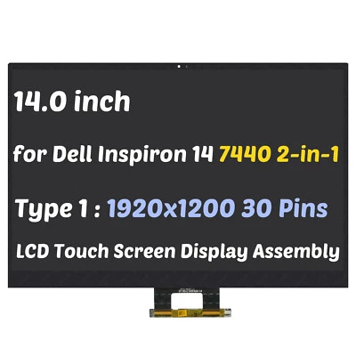 B140UAT02.0 for Dell Inspiron 14 7440 LCD Touch Screen Digitizer Glass Assembly - Image 1 of 2