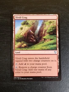 1x Vivid Crag Commander 2017 Mtg Magic Gathering Card Red Mountain Land 289 - Picture 1 of 2