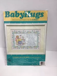 Sunset Baby Hugs Cleaning & Scrubbing Ellen B. Counted Cross Stitch Kit #13538 - Picture 1 of 2