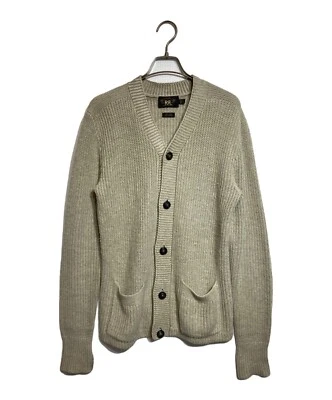 RRL RALPH LAUREN men's cotton linen cardigan size S Beige Solid simple USED - Image 1 of 4