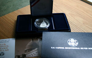 1994 US Capitol Bicentennial Silver Dollar PROOF US Mint Coin Set with Box & COA