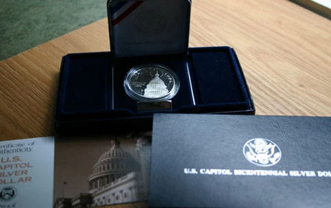 1994 US Capitol Bicentennial Silver Dollar PROOF US Mint Coin Set with Box & COA Cover