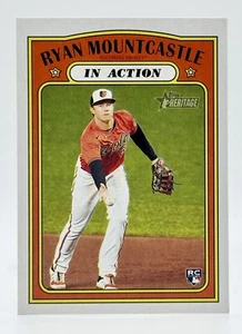 Topps Heritage In Action #186 2021 Ryan Mountcastle radiocontrol Baltimore Orioles - Imagen 1 de 2