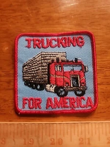 Vintage Trucking For America Blue Patch FREE SHIPPING - Picture 1 of 2