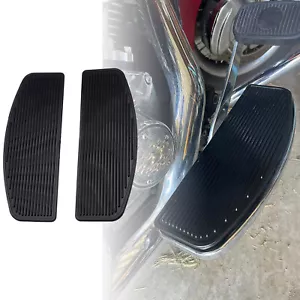 Pair Front Rubber Rider Insert Footboards Foot peg Footrest Pad For Harley Dyna - Foto 1 di 12