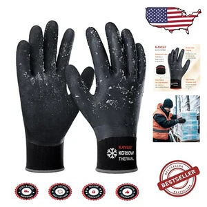 KG160 Black Thermal Work Gloves - 100% Waterproof with Superior Grip & Dexterity - Imagen 1 de 8