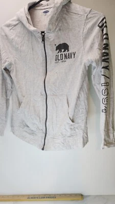 Sudadera con Capucha Old Navy Para Niños Mediana (8) Cremallera Completa Gris Frontal Ligera D23 Foto 1 de 3