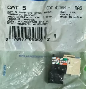 Brand New Leviton Cat 5 Snap-In Jack T568A/B - Almond! - Picture 1 of 4