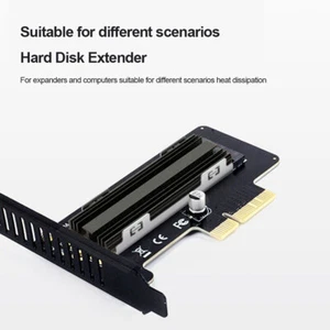 M.2 SSD Cooler Aluminum Alloy NVME Heatsink for NVME M.2 2280 SSD (Black) UK - Photo 1/7