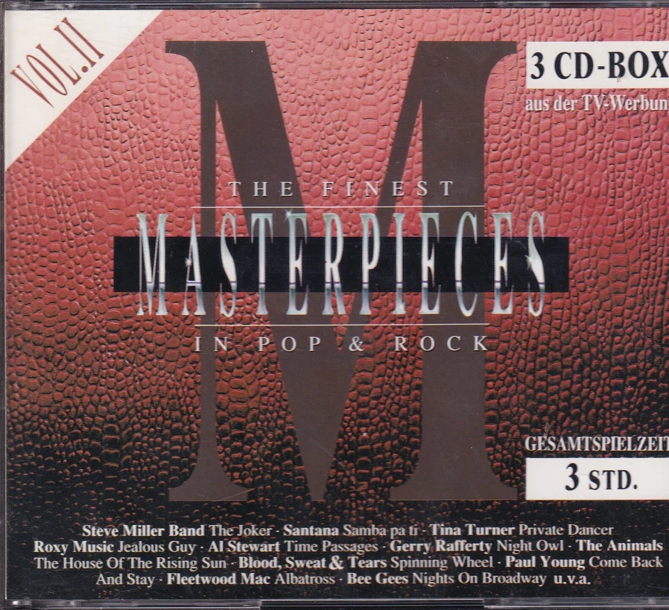 Masterpieces in Pop & Rock - Vol. II - 3fach-CD -A22- vg+ - Bild 1 von 2