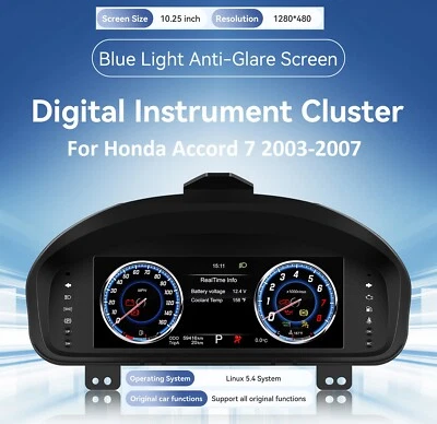 Cuadro de instrumentos digital velocímetro automático tablero de instrumentos para Honda Accord 2003-2007 Foto 1 de 4