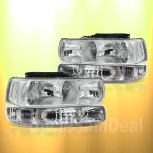 FOR TAHOE SUBURBAN SILVERADO OE STYLE CHROME HEADLIGHTS CORNER LIGHTS 4 PIECES - Bild 1 von 7