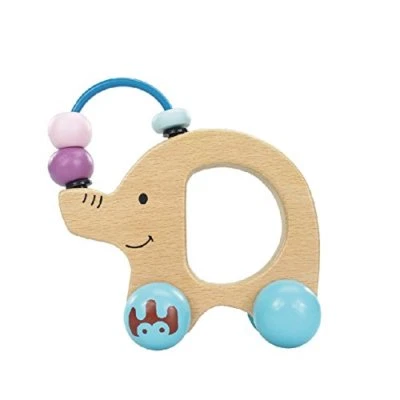 Natural Wood Elephant and Sliding Beads Learning Toy for Toddlers, Preschool Fun - Image 1 of 4