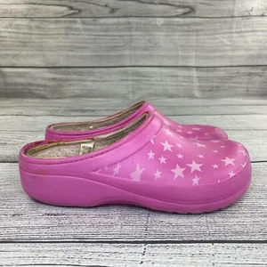 Unbranded Stars Mule Clogs Women Size 9 Slip On Light Weight Comfort Shoes Pink - Picture 1 of 10