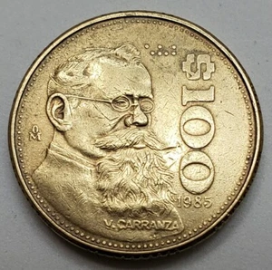 Mexican Coin 1985 Carranza 100 Pesos Coin Very rare - Picture 1 of 2