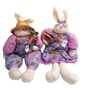 Prima Creations Frühling Hase Paar Osterdeko Stoff Puppen Landhaus - Bild 1 von 16