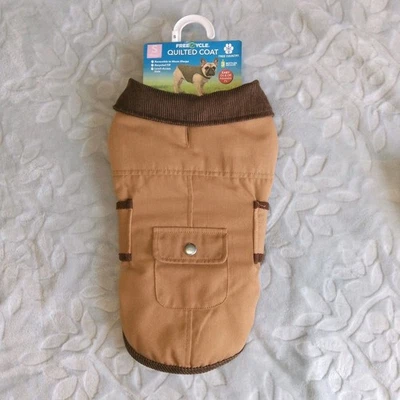 Free Cycle Small Quilted Dog Coat. Reversible, Leash Hole, Easy On-Off. - Image 1 of 4
