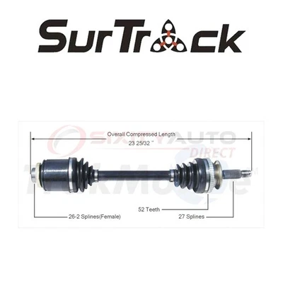 SurTrack CV Axle Shaft for 2001-2006 Hyundai Santa Fe 2.7L V6 - Constant sw - Imagem 1 de 4