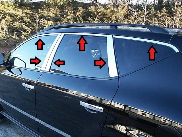 SE ADAPTA A NISSAN MURANO 2004-2008 PAQUETE VENTANA CROMO ACERO INOXIDABLE PULIDO 12 PIEZAS Foto 1 de 1