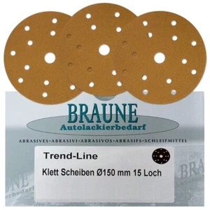 100 Stück Profi 150mm Exzenter Schleifscheiben 15-Loch P40 - P500 Schleifen - Bild 1 von 2