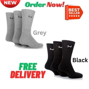 Mens 6 Pair Pringle Full Cushion Sports Socks - Grey 7-11 - Picture 1 of 9