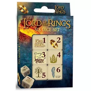 Juego de seis dados obras maestras El Señor de los Anillos NUEVO EN STOCK - Imagen 1 de 2