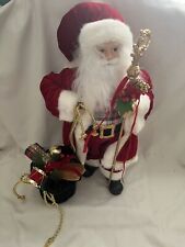 18" Merry Brite Decorative Santa figure with bag of gifts