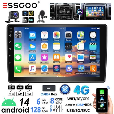 Für Fiat Ducato 2006-2023 DAB+ 8Core 6+128G Android 14 CarPlay Autoradio Navi 4G - Bild 1 von 4
