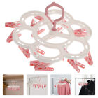  Pink Pp Drying Rack Baby Foldable Garment Plastic Clothes Hangers