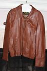 Alder Brown Cabretta Glove Leather Jacket Size 42L