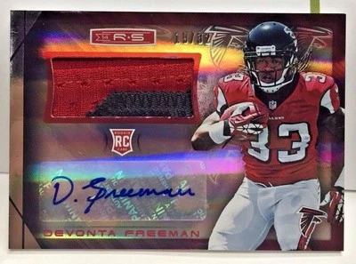 Devonta Freeman 2014 Rookies & Stars Longevity 2 color Patch RC Auto #'d 19/32 - Image 1 of 2