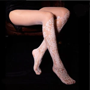 Mujeres Medias Transparentes Florales Pantimedias Medias Juegos con disfraces Sexy Ropa Interior 70621 - Imagen 1 de 29