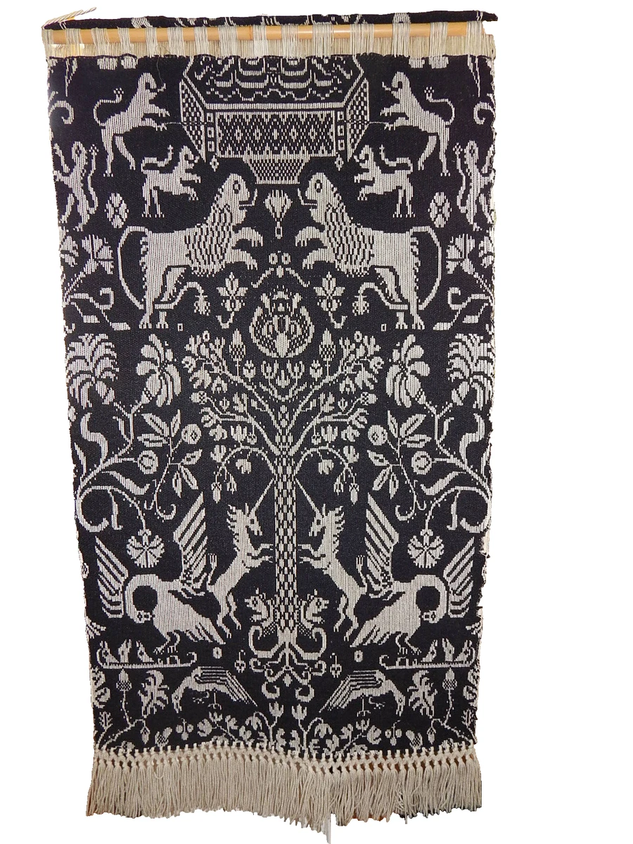 NOVICA Handgewebter Wandbehang Aus Peru – Baumwollmix, Bunte Landschaftsszene 43,8x50,2 Cm
