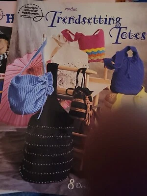 Crochet Trendsetting Totes #1251 Patterns American School of Needlework LA1-5 - Image 1 of 4