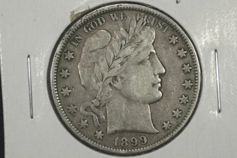 1899 50C Barber Half Dollar, Very Fine Cover