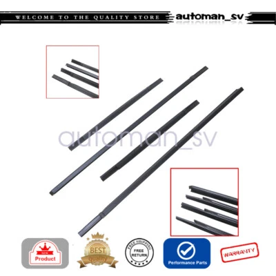 Juego de sellos de goma para cinturón de puerta aptos para Nissan Frontier Navara 1997-2004 Foto 1 de 4